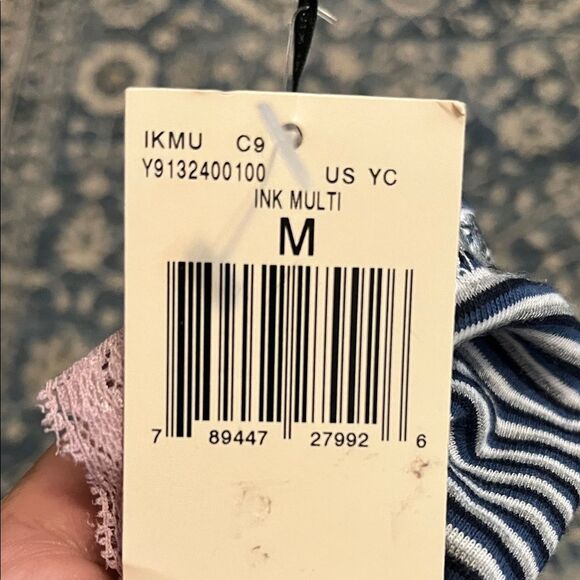 Guess Y2K Multicolor Striped Lace Trim Halter Pullover Tank Top 2000’s - Picture 9 of 13